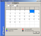 Журнал системных событий UPS  (в виде календаря)
